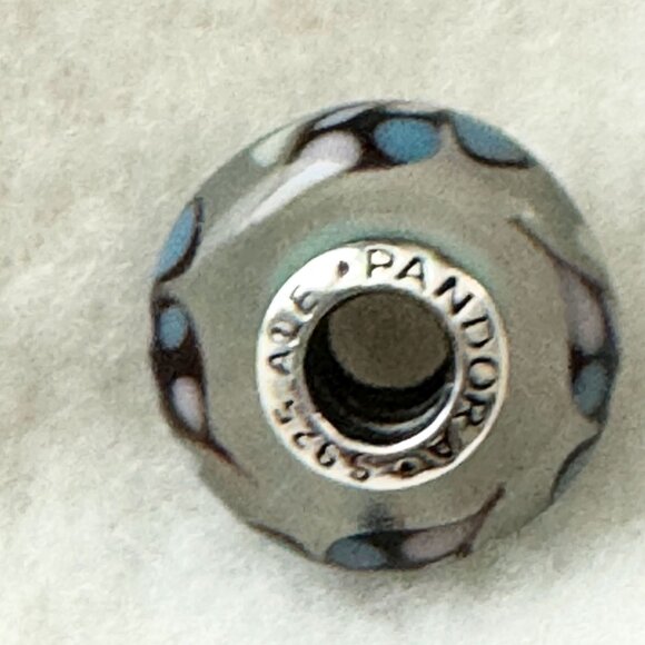 Pandora Blue Butterfly Kisses Glass Bead Murano ONLY 4 LEFT - Picture 3 of 4